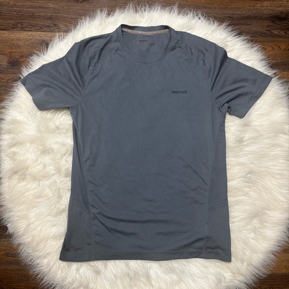 Marmot Basic Short Sleeve Tee Shirt Base Layer in Gray size Men’s Medium